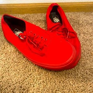 Men’s red Van’s size 12
